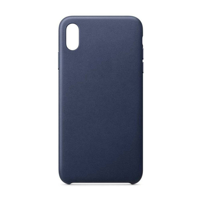 ECO Leather Cover in pelle realizzata in pelle ecologica per iPhone 12 Pro Max blu navy