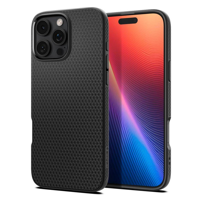 ETUI SPIGEN LIQUID AIR IPHONE 16 PRO MATTE BLACK wird zu SPIGEN LIQUID AIR HÜLLE IPHONE 16 PRO MATT SCHWARZ auf Deutsch.