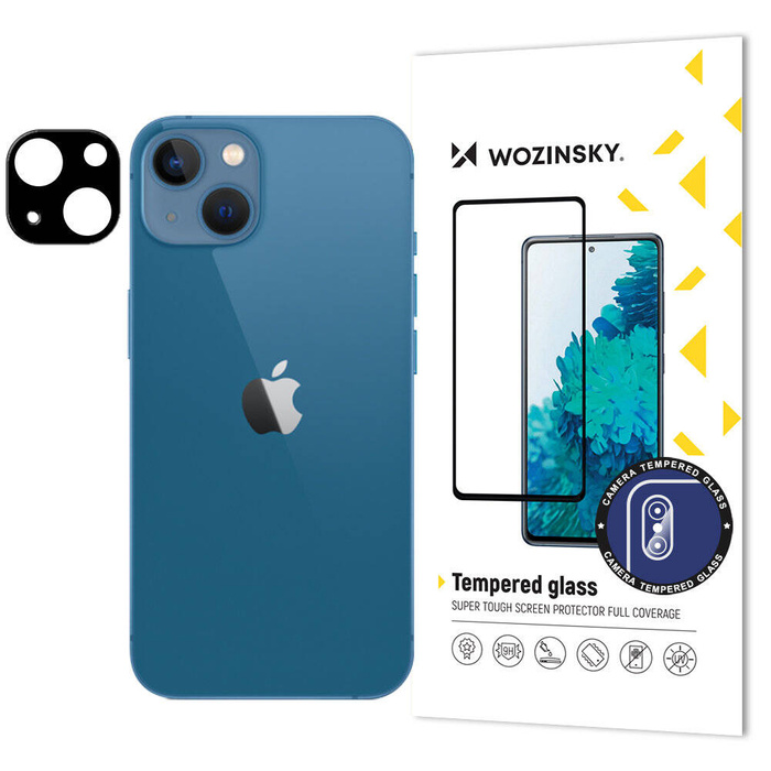 9H gehärtetes Glas für iPhone 15 Plus Wozinsky Full Camera Glass – Schwarz