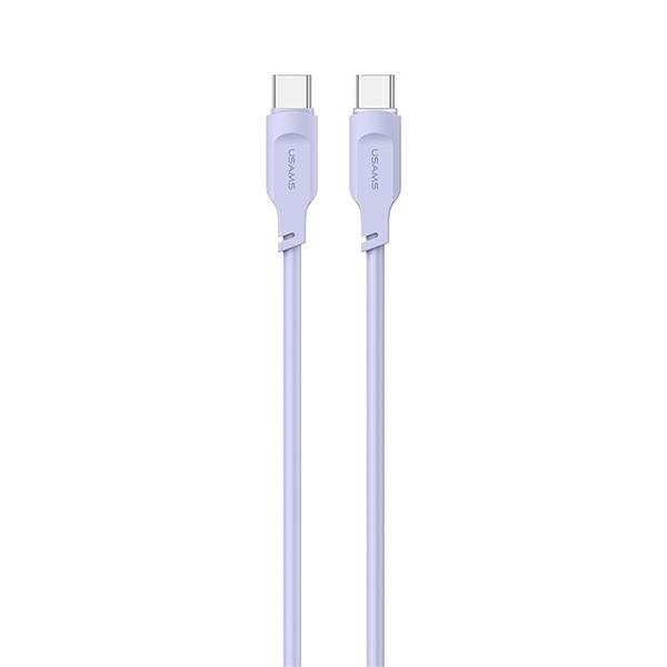 USAMS Kabel USB-C na USB-C PD Rychlé nabíjení 1,2 m 100W Lithe Series fialová/fialová SJ567USB03 (US-SJ567)