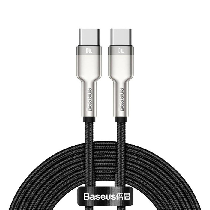 Baseus Cafule Series Metal Data USB Type C - USB Typ C Cable Power Delivery 100 W (20 V / 5 A) 2 m black (CATJK-D01)