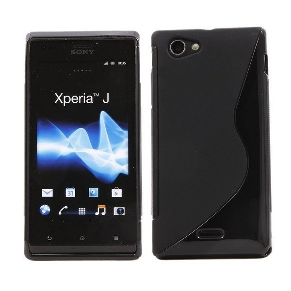 Coque Sony Xperia J S-LINE Noir Silicone 