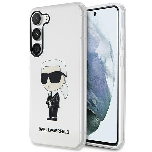 Obal Karl Lagerfeld Klhcs23shniktct S23 S911 Transparent Hardcase Ikonik Karl Lagerfeld Case