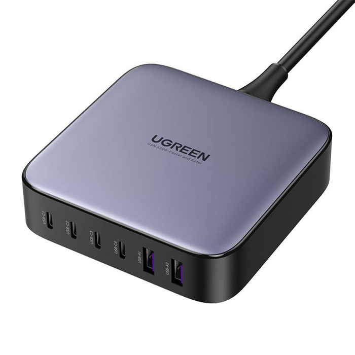 Cargador uGREEN 2xUSB-A, 4xUSB-C, GaN, 200W,