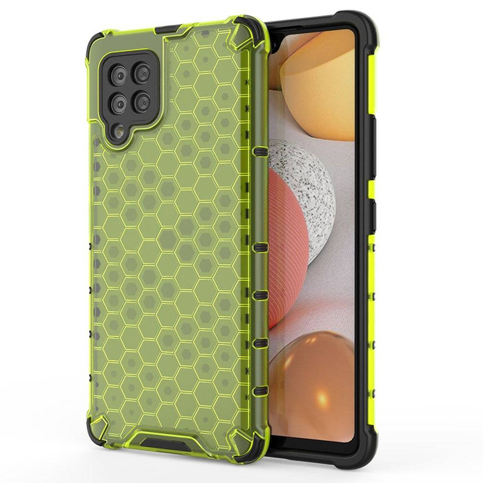 Honeycomb coque housse blindée avec cadre en gel Samsung Galaxy A42 5G vert