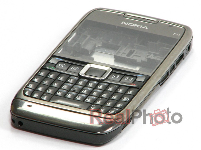 NOKIA E71 ORIGINAL Kompletní přední část třídy C Stříbrná