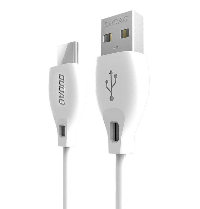 Dudao kabel kabel USB Type C 2.1A 2m bílý (L4T 2m bílý)