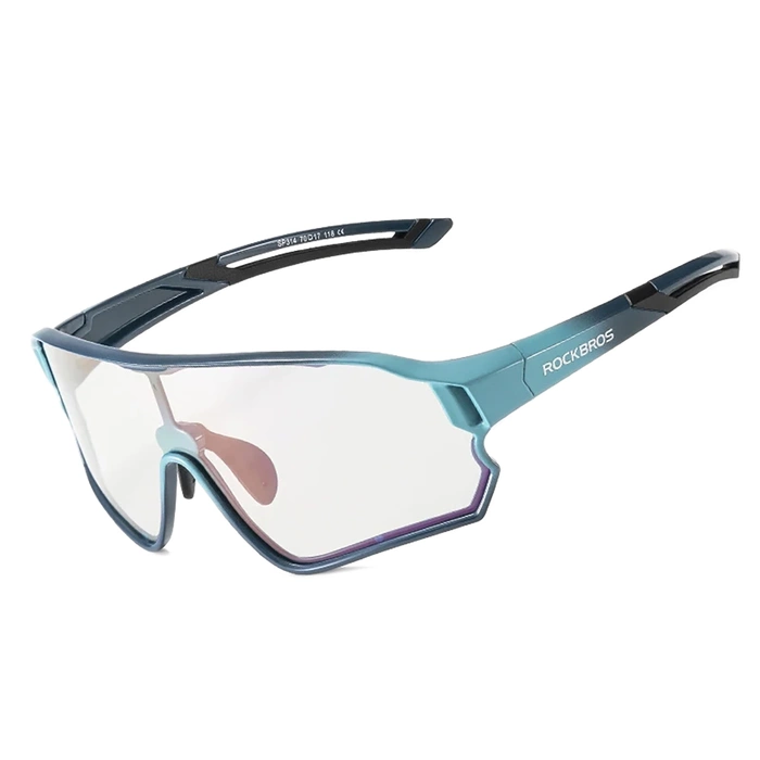 Rockbros 14110009005 photochrome Fahrradbrille für Kinder von 8–14 Jahren – blau