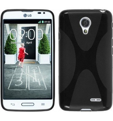 X-Line Cover LG F70 Noir Coque Silicone