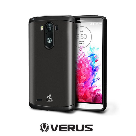 Cover LG G3 VERUS Hard Drop Argento Scuro come Spigen SGP Cover