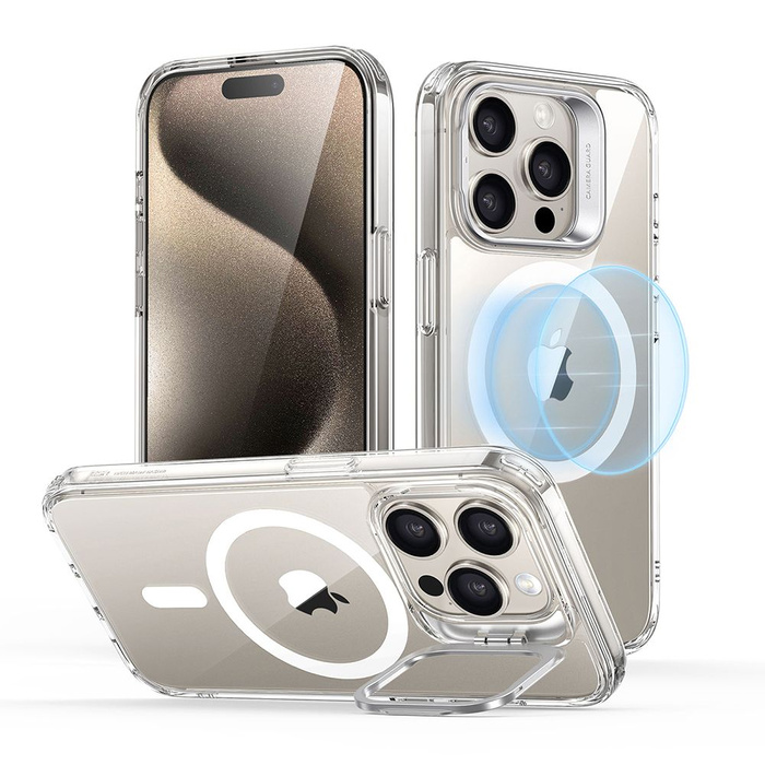 Case Esr Classic Kickstand Halolock MagSafe iPhone 15 Pro Max Clear Case