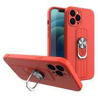 Coque Bague Case silikonouveau coque avec supportem doigt et support pour Samsung Galaxy S21 FE rouge Case