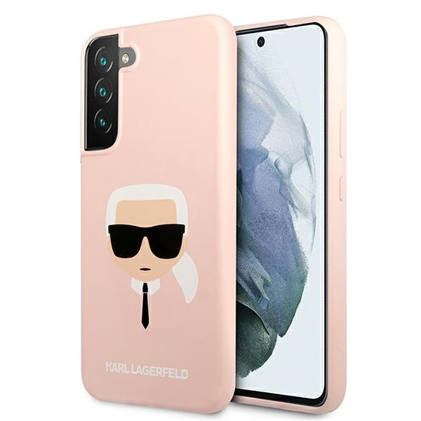 Pouzdro KARL LAGERFELD Samsung Galaxy S22 Plus silikonové pevné pouzdro Karl`s Head Pink