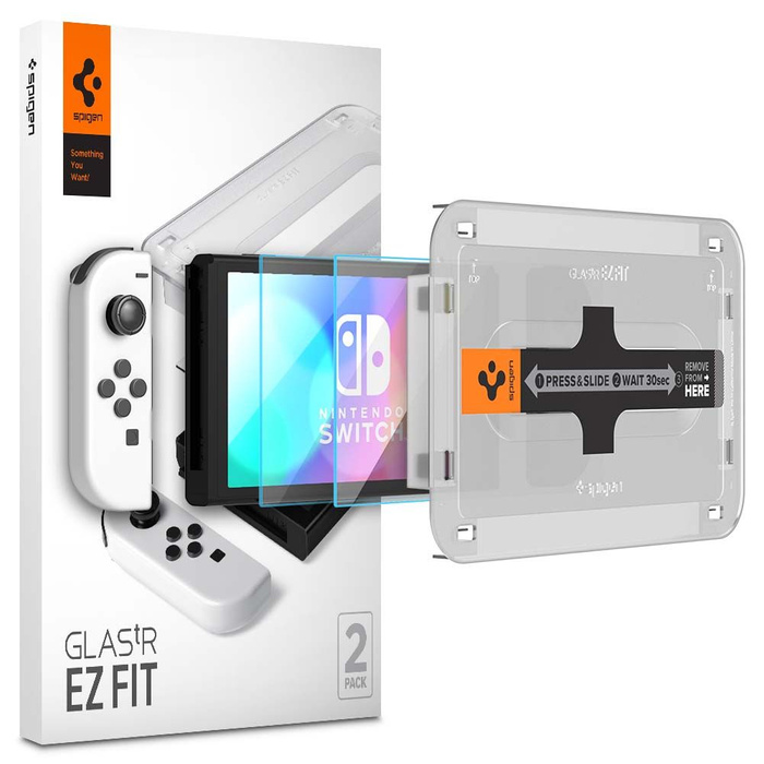 Tempered Glass SPIGEN Nintendo Switch Oled Glas.Tr "ez Fit" 2 balení