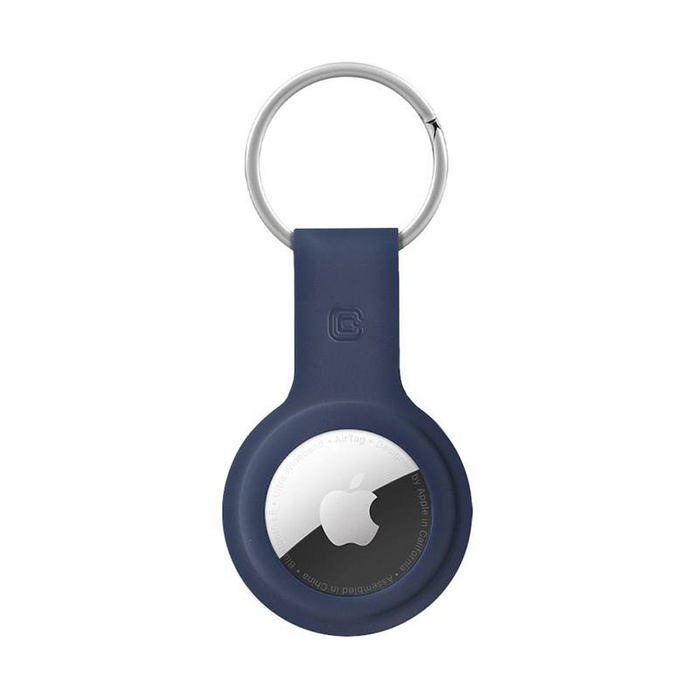 CRONG Apple AirTag Silicone Case with Key Ring - (navy blue)