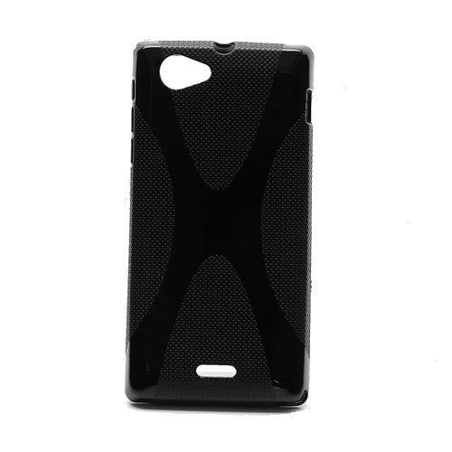 X-Line Cover Sony Xperia J Black Pouzdro Silikonový kryt