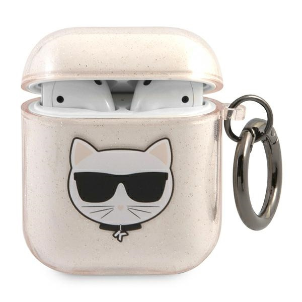 Cover KARL LAGERFELD Apple AirPods Glitter Choupette Gold Case