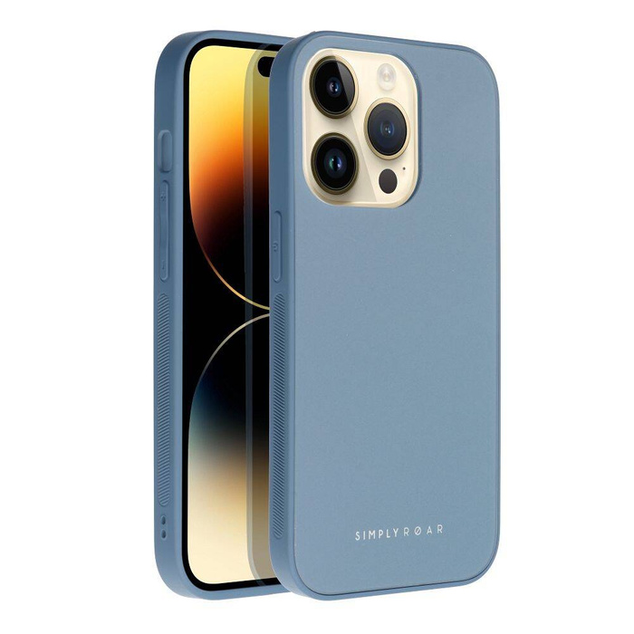 Roar Gehäuse MATTE Glas Case - für iPhone 14 Pro blau