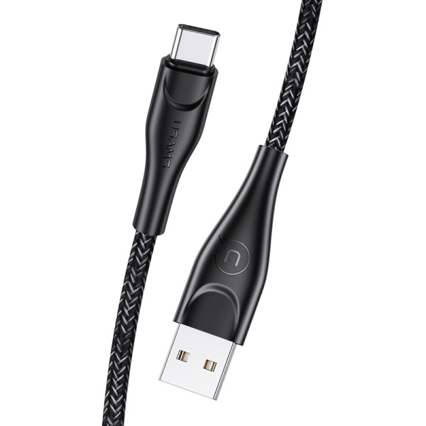 Kabel Opletený USAMS USB-C 2m 2A U41 SJ395USB01 US-SJ395 Black