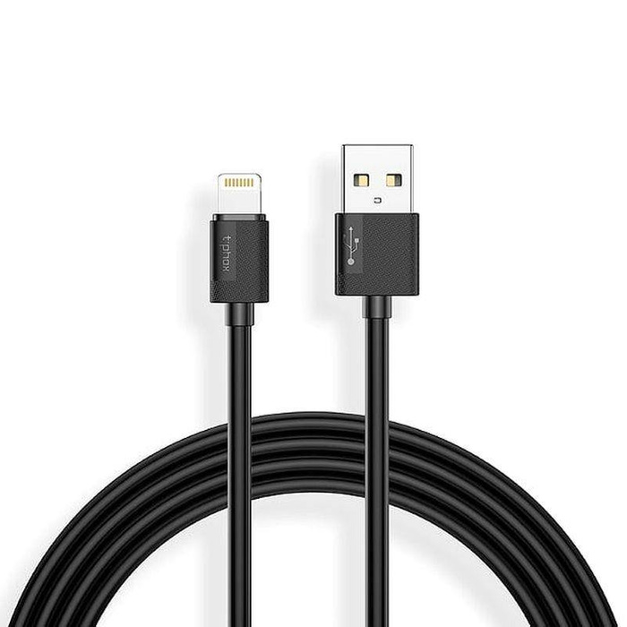 T-PHOX NETS LIGHTNING CABLE BLACK-GRATIS 2.4A ; PVC ; 2M