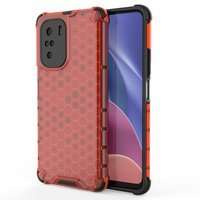 Pancéřový kryt Honeycomb pouzdro s gelovým rámečkem Xiaomi Redmi K40 Pro+ / K40 Pro / K40 / Poco F3 červený