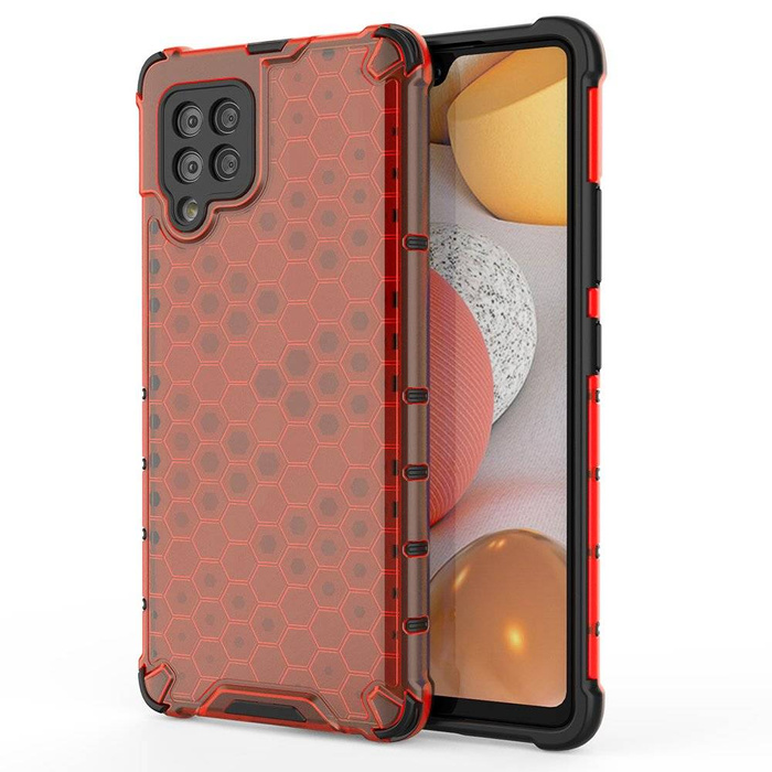 Honeycomb coque housse blindée avec cadre en gel Samsung Galaxy A42 5G rouge