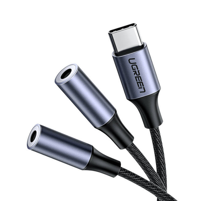 UGREEN Répartiteur audio AUX câble USB-C, 25cm (argent)