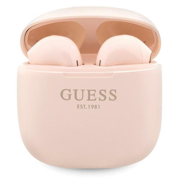 Guess headphones Bluetooth GUTWST26PSP TWS + docking station pink/pink Classic EST Logo