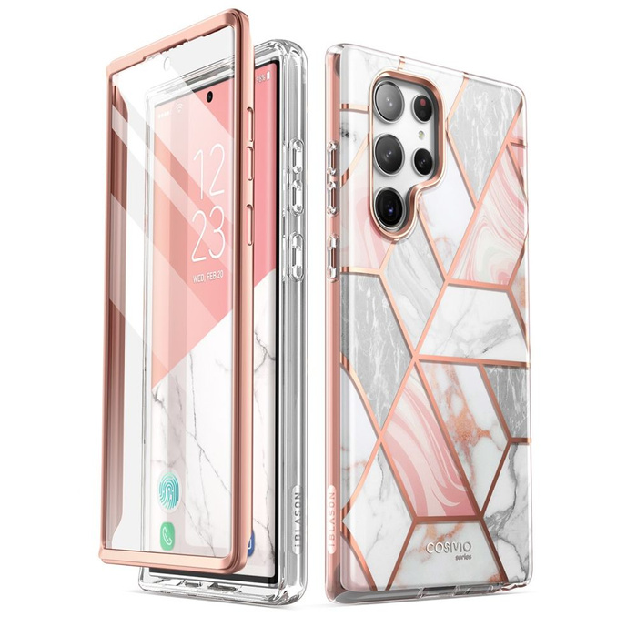 Obal Supcase Cosmo Galaxy S23 Ultra Marble Pink