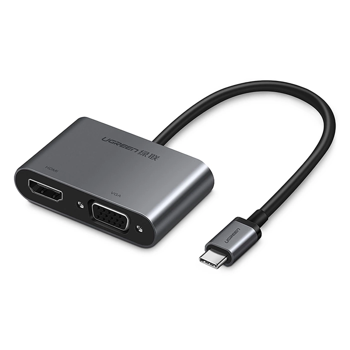 Ugreen CM162 50505 USB-C - HDMI / VGA / USB-A 3.0 / USB-C PD adapter - gray