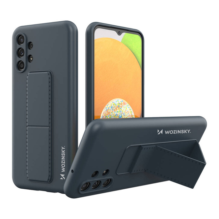 Silikonový kryt stojánku Wozinsky Kickstand Case pro Samsung Galaxy A13 5G tmavě modrá