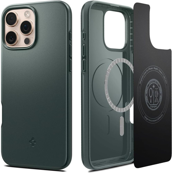 Funda Spigen Thin Fit Mag MagSafe IPhone 16 PRO ABYSS VERDE