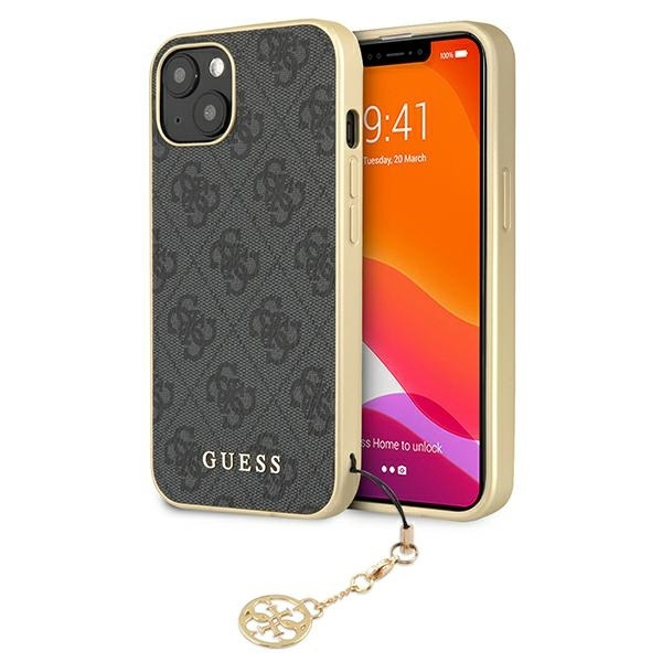 GUESS Apple iPhone 13 4G Charms Collection Grey Hardcase