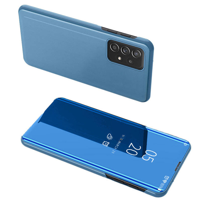 Clear View Case étui coque avec housse flip cover Samsung Galaxy A33 5G bleu