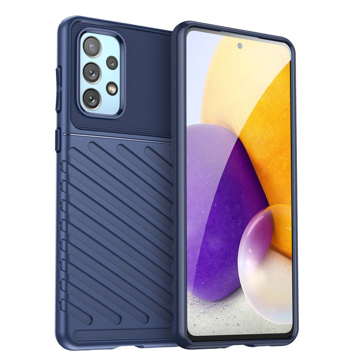 Thunder Case flexible gepanzerte hülle Abdeckung Samsung Galaxy A73 blau