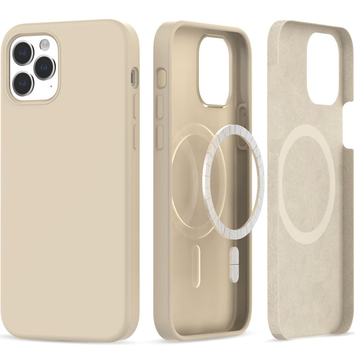 Case Tech-protect Silicone MagSafe IPhone IPhone 12 / 12 Pro Beige Case