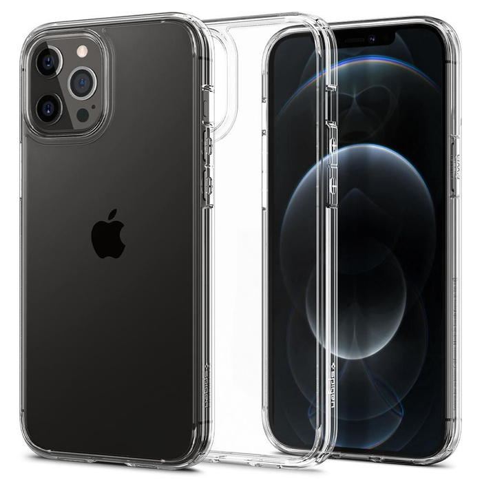 Puzdro SPIGEN Ultra Hybrid iPhone 12 12 Pro Priehľadné transparentné puzdro