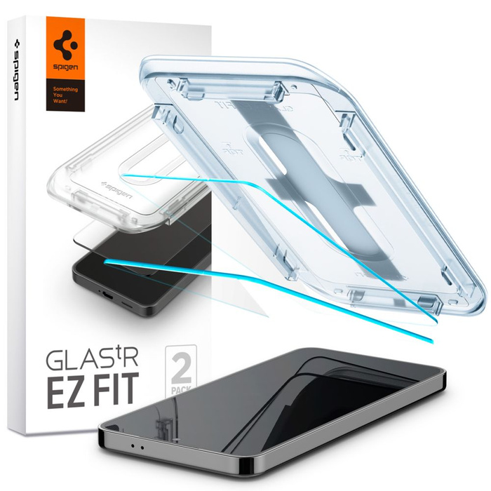 Tempered Glass Spigen Glas.tr "ez Fit" 2-pack Samsung Galaxy S24 Clear