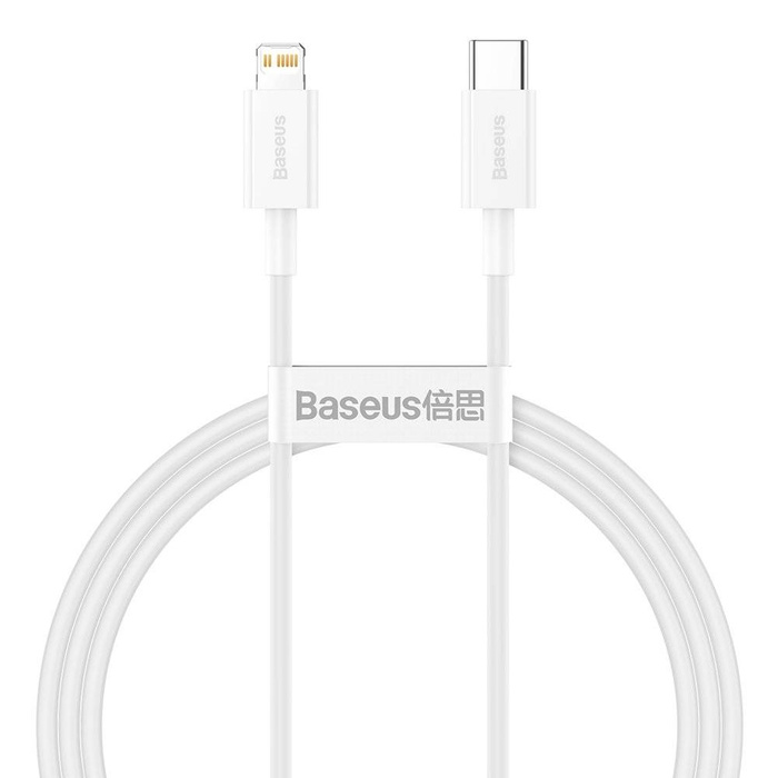 Baseus Superior USB Type C kabel - Lightning Power Delivery 20 W 1 m Bílá (CATLYS-A02)