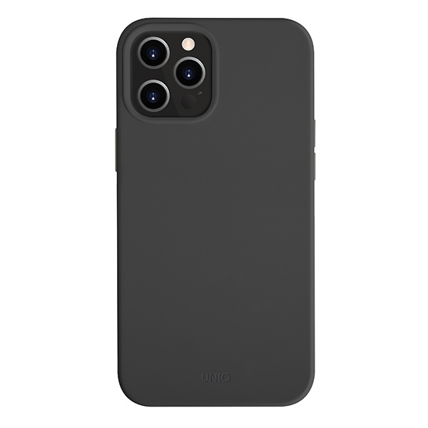 Uniq Hülle Lino Hue iPhone 12 Pro Max 6.7&quot; schwarz / tintenschwarz Antimikrobiell