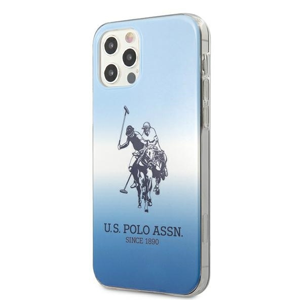 Pouzdro US POLO Apple iPhone 12 12 Pro Gradient Collection USHCP12MPCDGBL Modré pouzdro