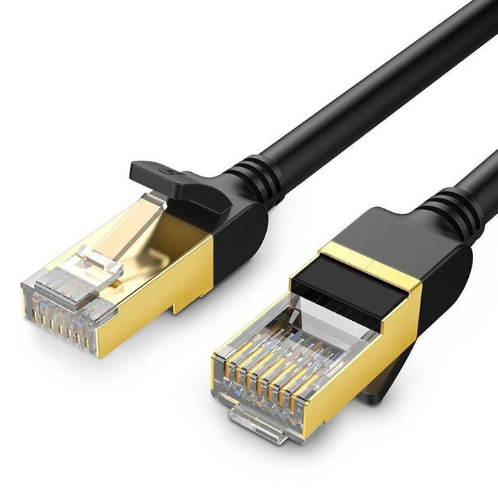 Kabel UGREEN NW107 Ethernet RJ45 Cat.7 STP Round 1,5 m černý