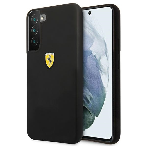 Pouzdro FERRARI Samsung Galaxy S22 On Track Silicone Black Hardcase