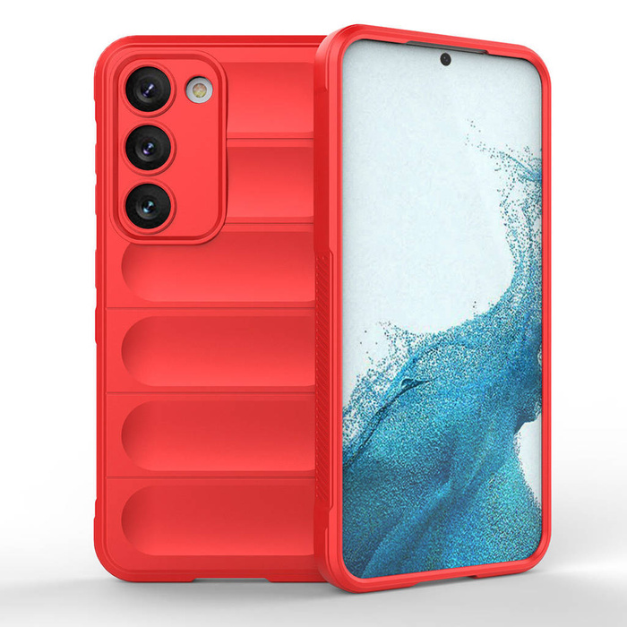 Magic Shield Case pour Samsung Galaxy S23+ coque blindée souple rouge