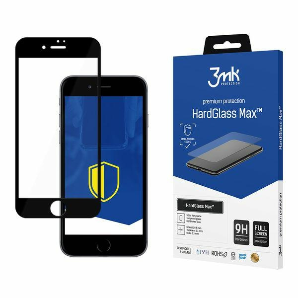 3MK HardGlass Max Glass pour iPhone 7 8 Plus Noir