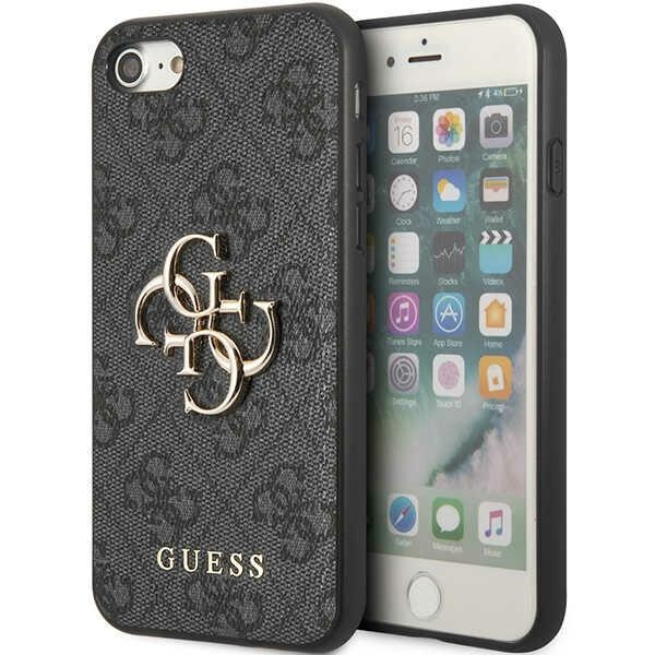 Case Guess GUHCI84GMGGR iPhone 7/8/SE 2020/ 2022 grey/grey hardcase 4G Big Metal Logo Case