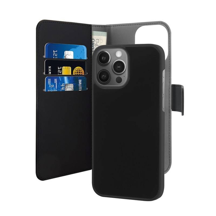 Cover PURO iPhone 13 Pro Max Wallet Detachable 2in1 (nero)