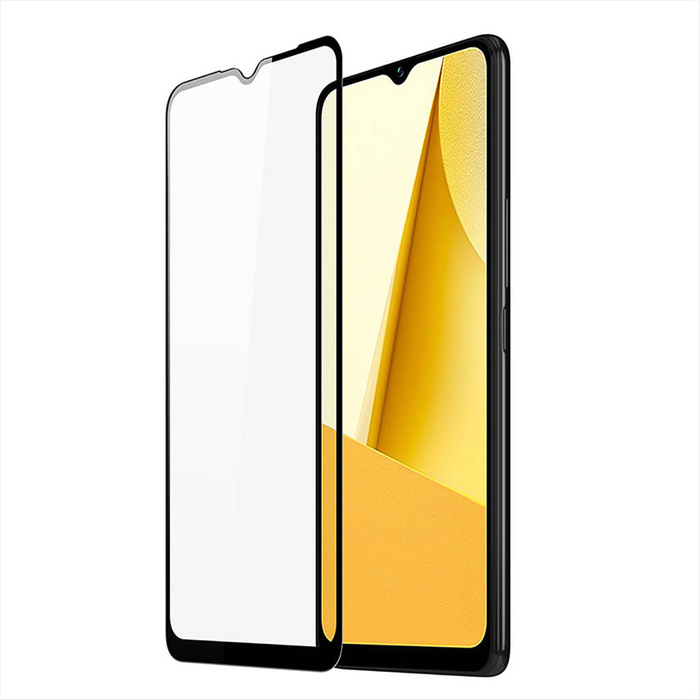 Dux Ducis 9D gehärtetes Glas tempered Glass Vivo Y16 / Y02s voller Bildschirm mit Lünette schwarz (case freundlich)