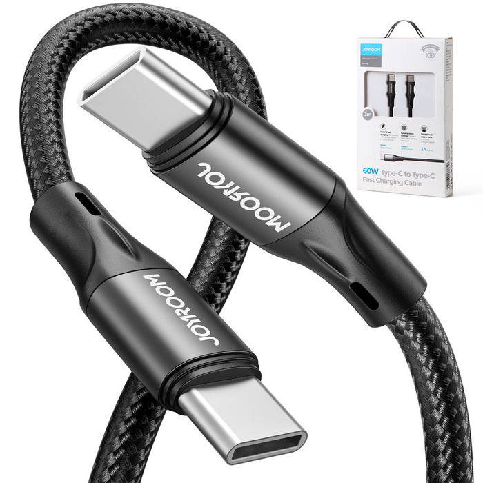 Joyroom kabel pro rychlé nabíjení / přenos dat USB typu C - USB typu C PD 60W 2m černý (S-2030N1-60)