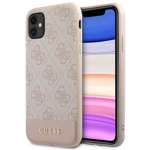 Pevné Puzdro GUESS Apple iPhone 11 4G Stripe Collection Pink Hardcase